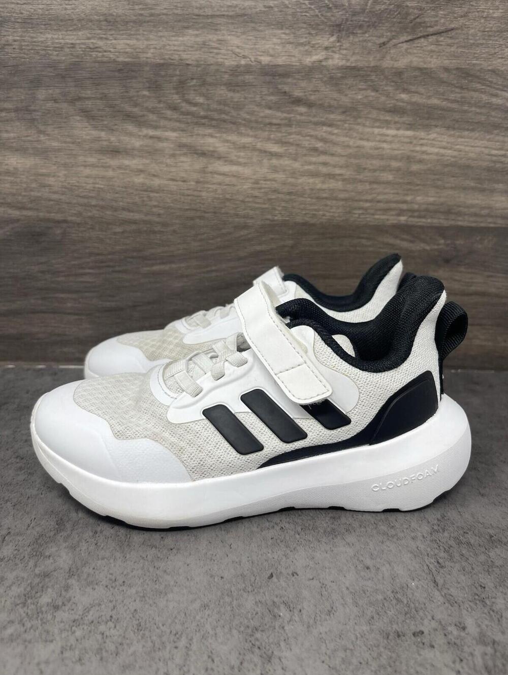 Adidas Fortarun 3.0 Sneakers Kids Size 13.5 Toddler White Black Running